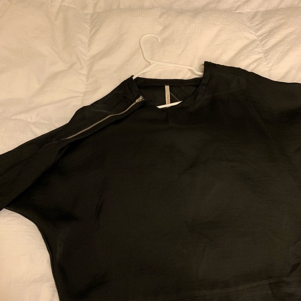 Black silk top